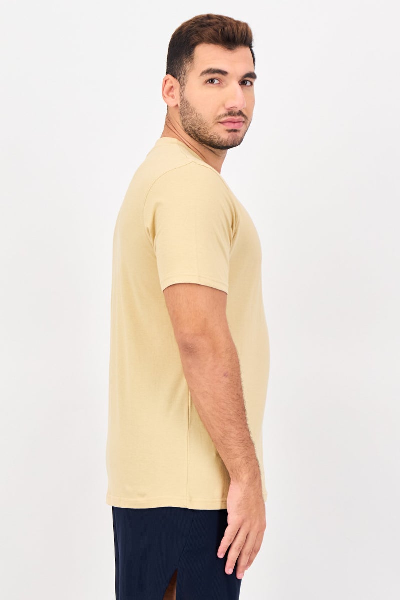FILA Men Sportswear Fit Short Sleeve Outdoor T-Shirt, Mustard - Image 2