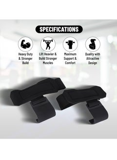 ENDLESS  Weightlifting Hook | Set of 2 | Material: Metal and Neoprene| Grips for Dead Lifting | Premium Workout Hook | Gym Training Hook Straps with Heavy-Duty Metal Hooks  - Image 2