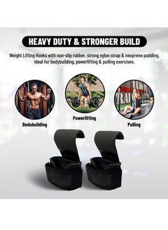 ENDLESS  Weightlifting Hook | Set of 2 | Material: Metal and Neoprene| Grips for Dead Lifting | Premium Workout Hook | Gym Training Hook Straps with Heavy-Duty Metal Hooks  - Image 3