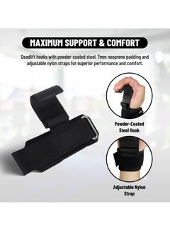ENDLESS  Weightlifting Hook | Set of 2 | Material: Metal and Neoprene| Grips for Dead Lifting | Premium Workout Hook | Gym Training Hook Straps with Heavy-Duty Metal Hooks  - Image 5