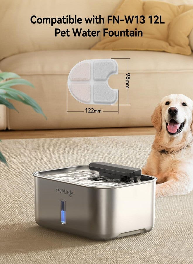 FEELNEEDY 6 Packs Dog Water Fountain Filters & 6 Packs Pump Filters Sponges Replacement, Pet Water Fountain Filter for 3Gal/12L Dog Water Dispenser (FN-W13) - Image 3