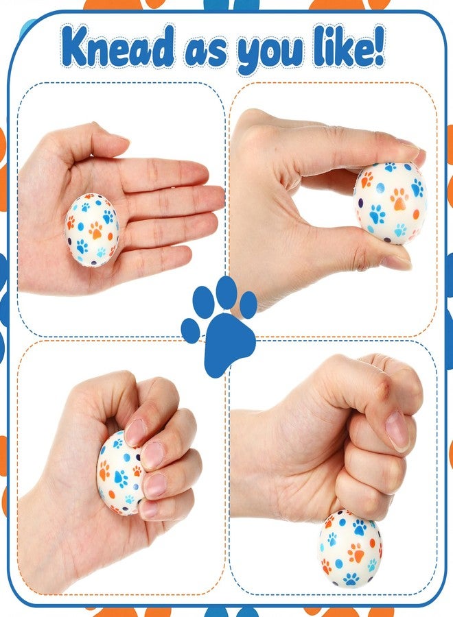 Capoda 24 Pieces Dog Paw Party Favors - Bulk 1.57 Inch Paw Print Stress Balls, Squeeze Sensory Toys for Farm Animal Birthday Party Favors Goodie Bags Stuffers Office Anxiety Fidget Touch Gifts - Image 3