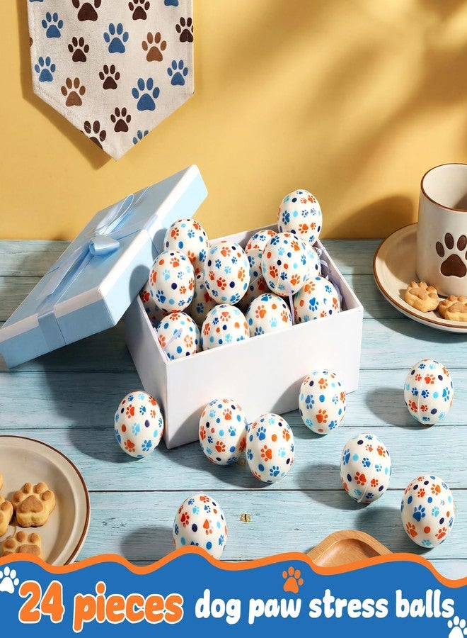Capoda 24 Pieces Dog Paw Party Favors - Bulk 1.57 Inch Paw Print Stress Balls, Squeeze Sensory Toys for Farm Animal Birthday Party Favors Goodie Bags Stuffers Office Anxiety Fidget Touch Gifts - Image 4