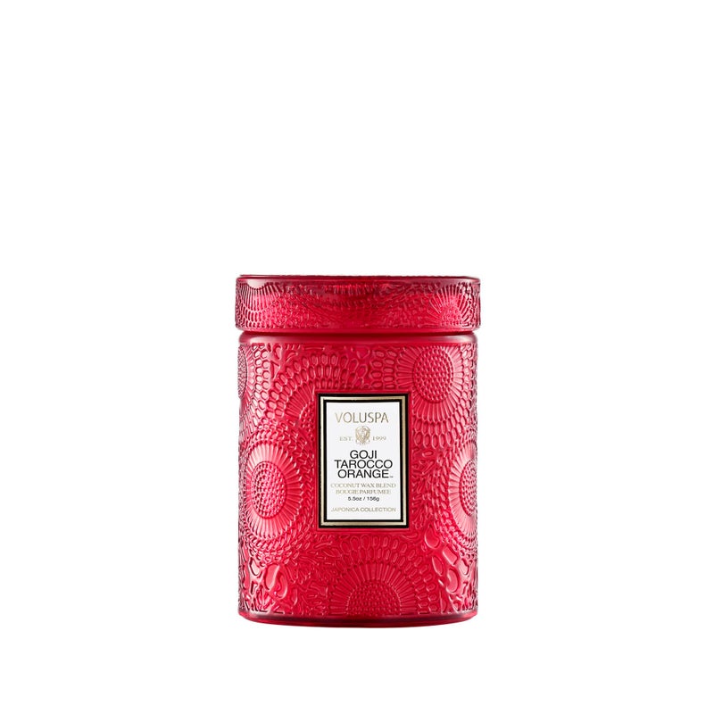 Voluspa Goji Tarocco Orange Small Candle Jar 55 oz 50 Hour Burn Time Coconut Wax for Clean Burning Handcrafted in the USA