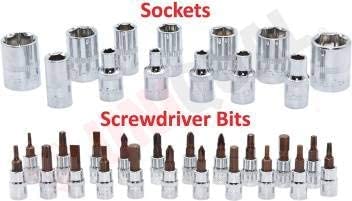 AARKRI SALES 46 in 1 Pcs Tool Kit Screwdriver and Socket Set Wrench Set Multifunctional Combination Tool Case Precision Socket Set - Image 3