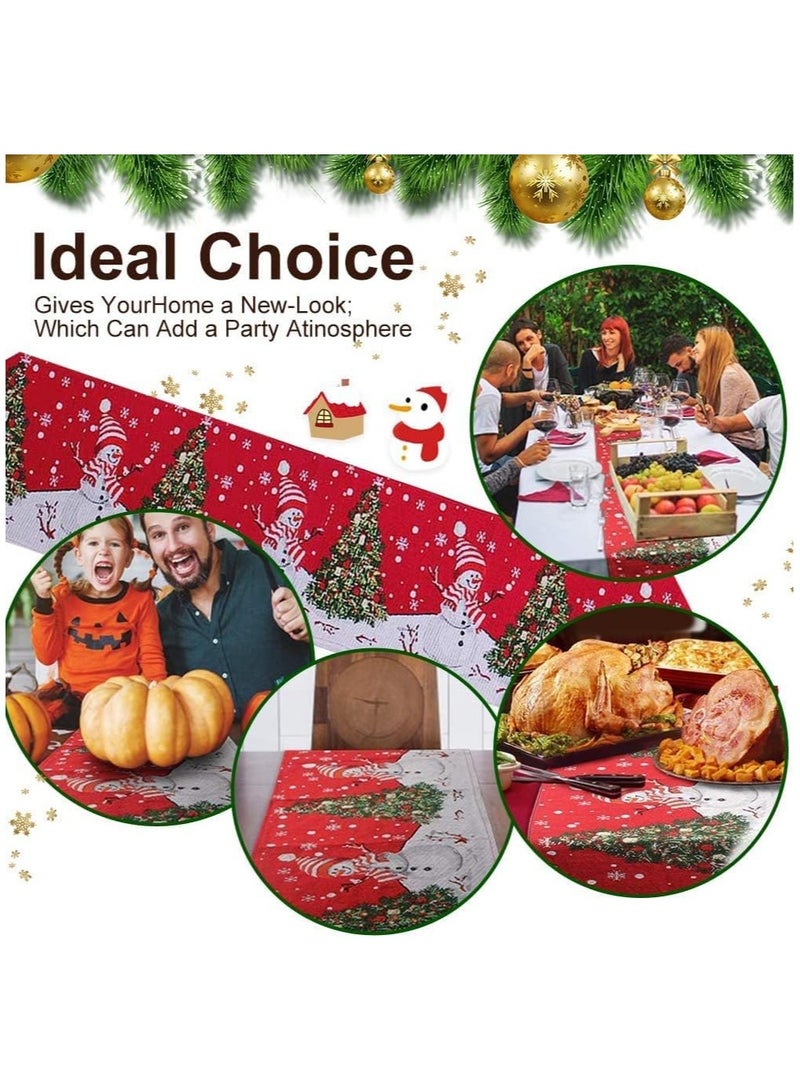 AUTOYSUR Christmas Table Runner & Placemats – Fabric Set - Image 2