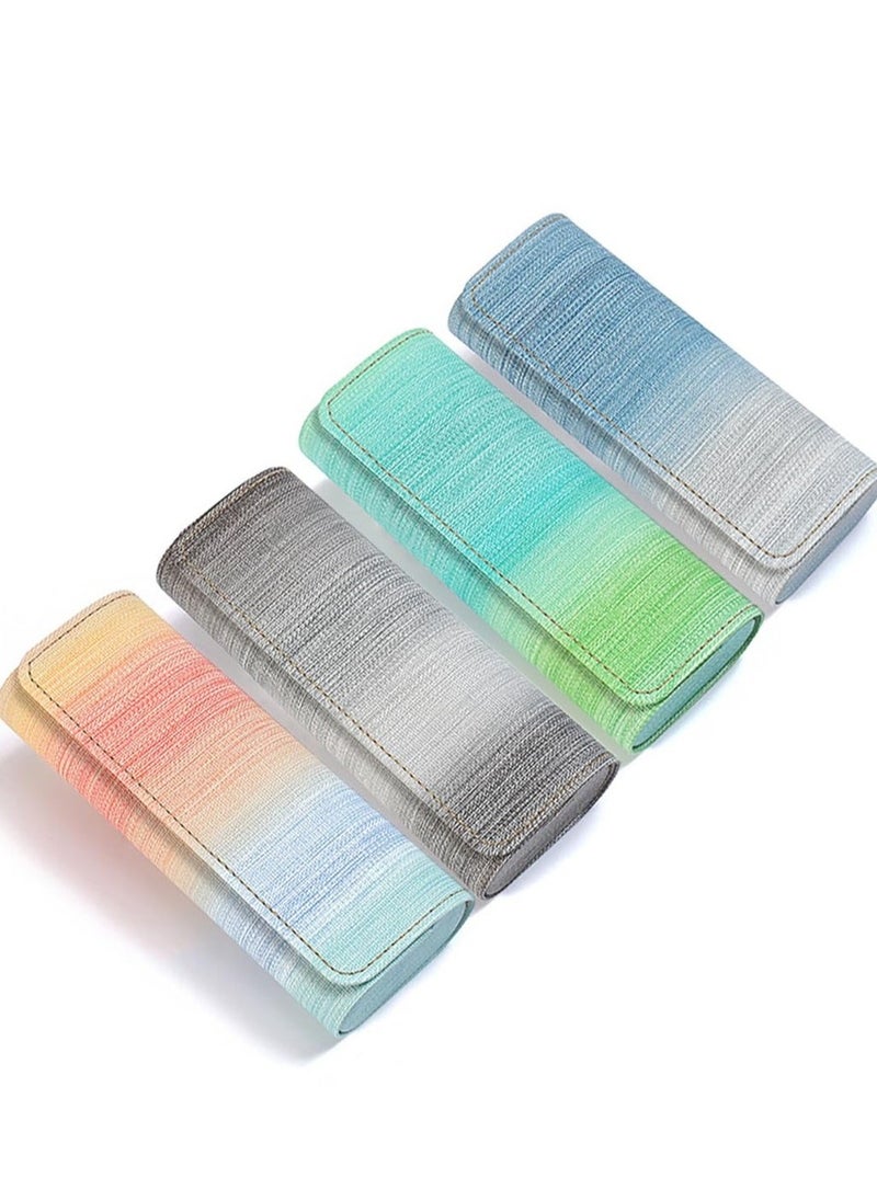 KASTWAVE 4 Pack Eyeglasses Sunglasses Case, Portable Eyewear Organizer Pouch Bag, Hard Shell Eyeglasses Case for Men Women (Multicolor)  - Image 1