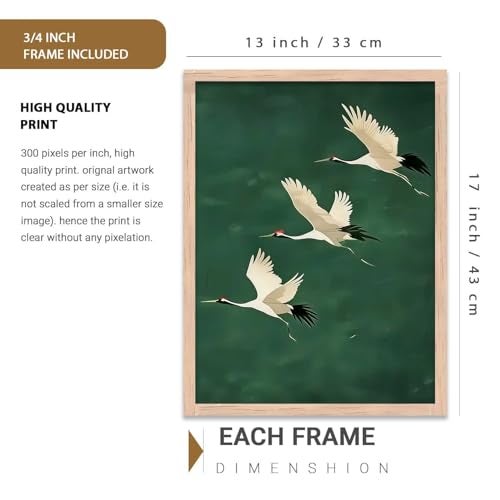 kotart Home Decor Nature Art Painting Decorative Wall Art | Poster With Frame For Living Room Bed Room Hotel Wall Decor Digital Reprint Set of 3 (13X17 inch) - Image 2