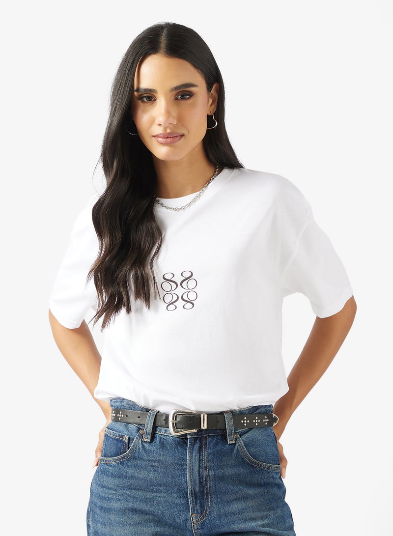 Ginger Cotton Oversize Graphic T-shirt - Image 1