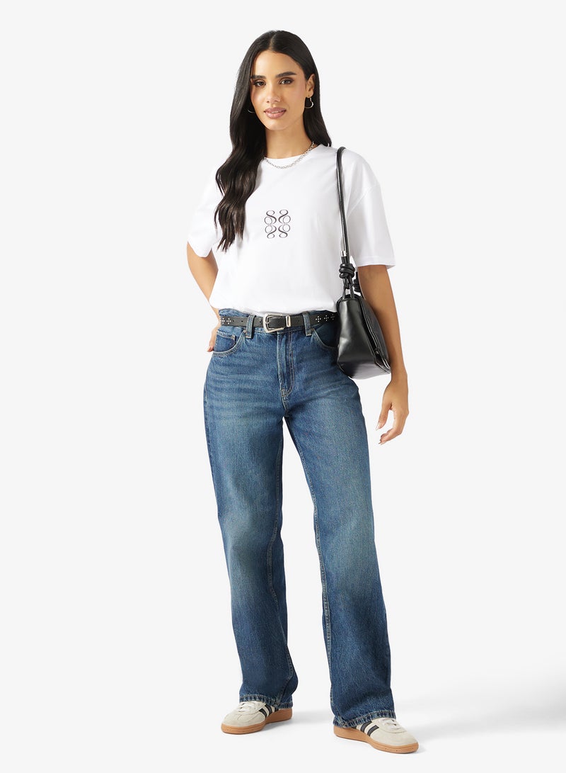 Ginger Cotton Oversize Graphic T-shirt - Image 4