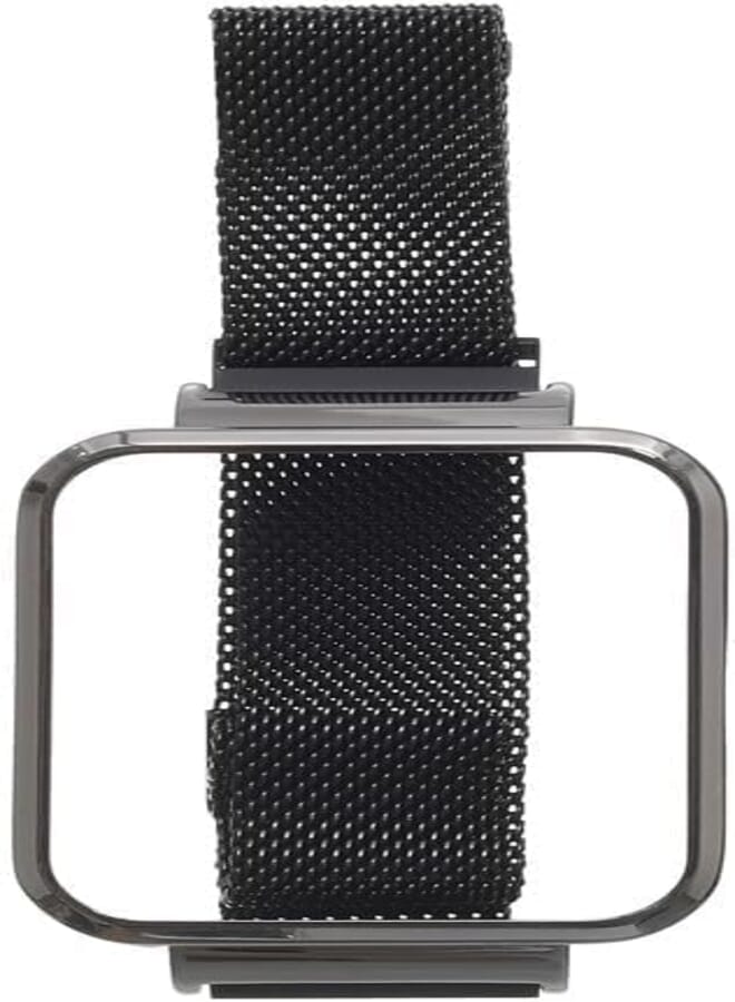 Next Next Store Magnetic Metal Strap With Metal Protective Case Cover Compatible For Smart Watch MI Whatch 2 Lite