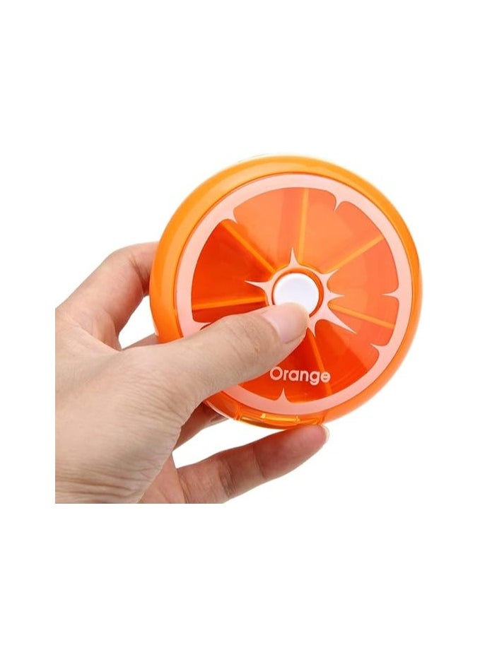 Generic 7 compartments large medicine pill organizer-orange  - Image 1