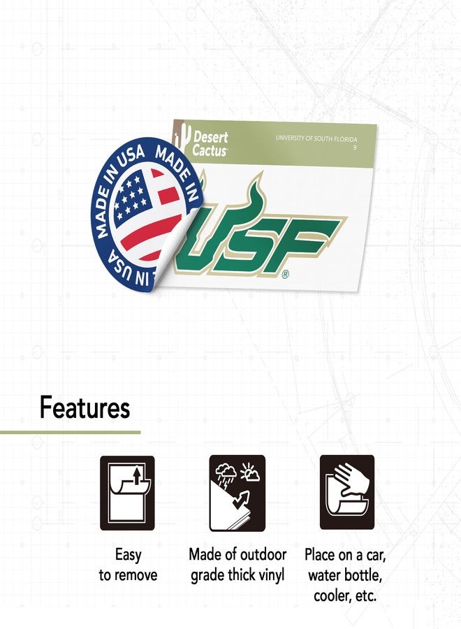 Desert Cactus University of South Florida Sticker USF Bulls Vinyl Decal Laptop Water Bottle Car Scrapbook (IND 9) - Image 4