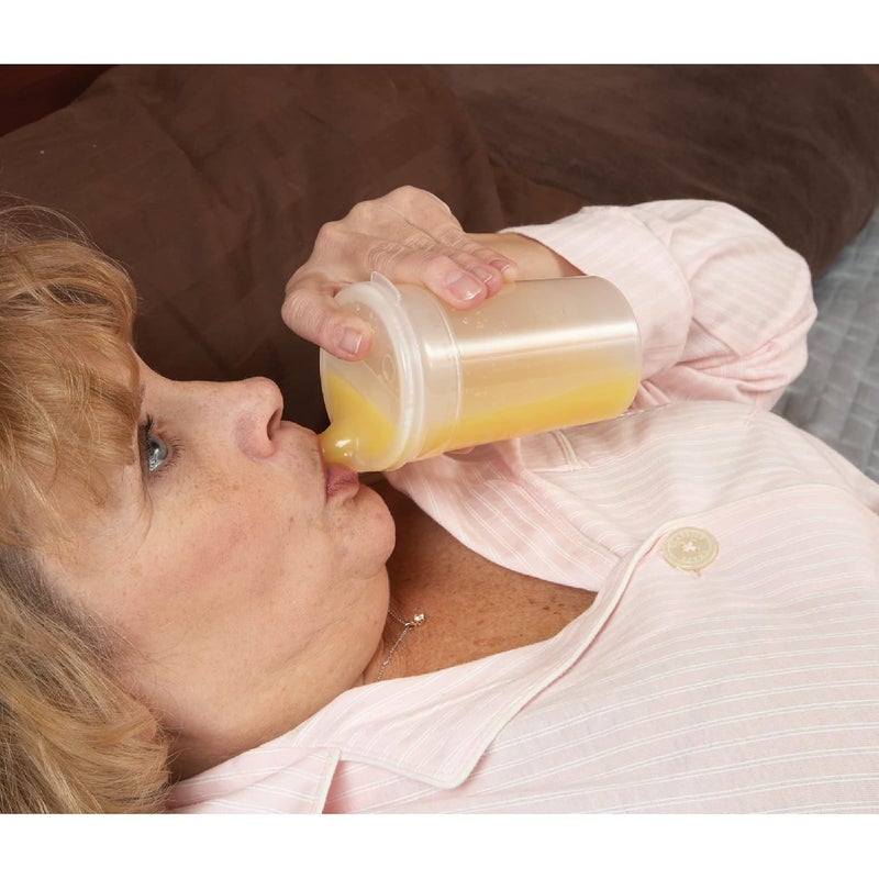 sp scienceware Ableware Maddak Flo-Trol Convalescent Feeding Cup - Transparent Universal Design - Image 2