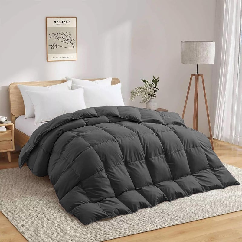 BEDDY FUSION Heavy Winter 600 GSM Comforter Double Bed Size 90X100 600 GSM Microfiber Super Soft Fluffy for Winter ComforterRajaiDuvetBlanket Double Bed Dark Grey Color - Image 2