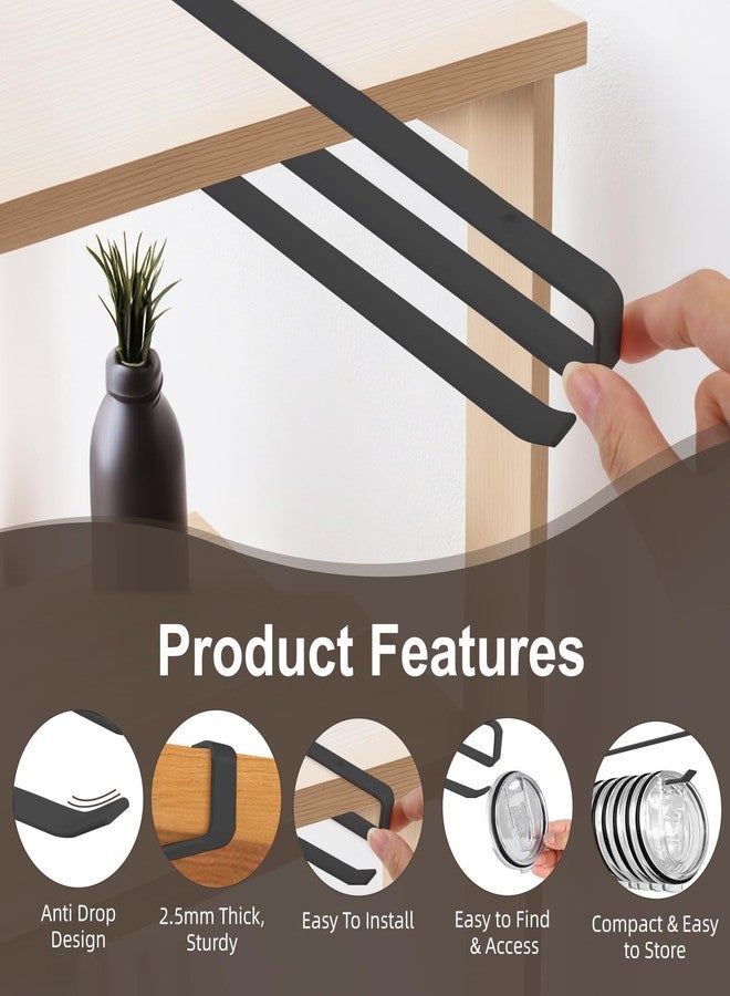 LveSunny Tumbler Lid Organizer, 2 Pack Yeti Lid Organizer, Single Water Bottle Lid Organizer Holds Up to 12 Lids, More Space Saving Tumbler Lid Storage Holder, Stronger Under Cabinet Lid Holder Rack - Image 4