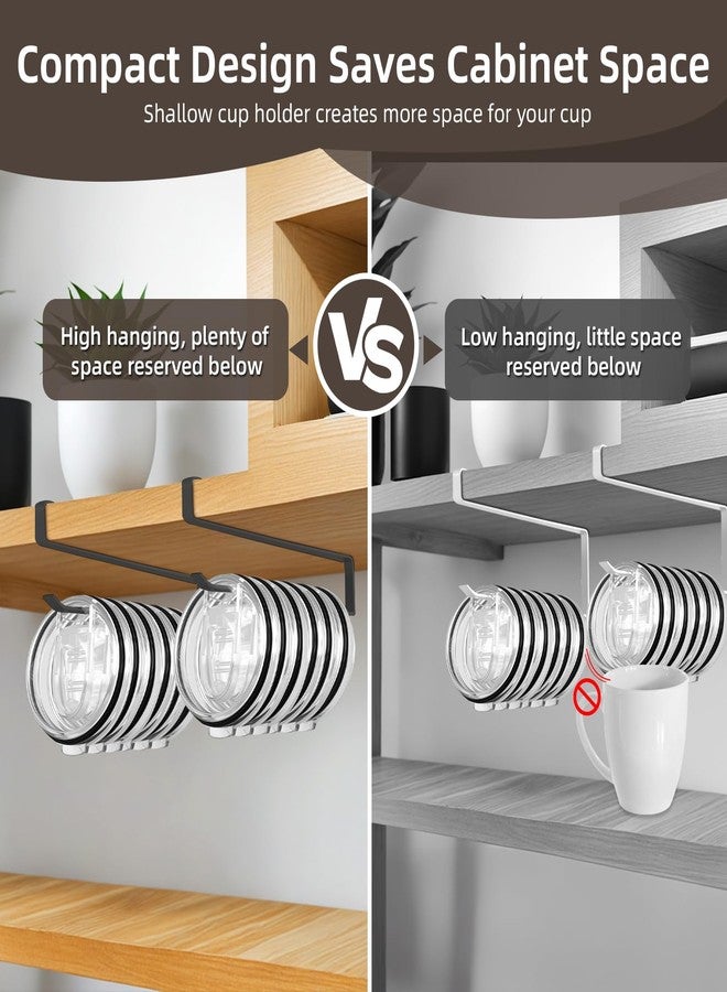 LveSunny Tumbler Lid Organizer, 2 Pack Yeti Lid Organizer, Single Water Bottle Lid Organizer Holds Up to 12 Lids, More Space Saving Tumbler Lid Storage Holder, Stronger Under Cabinet Lid Holder Rack - Image 5