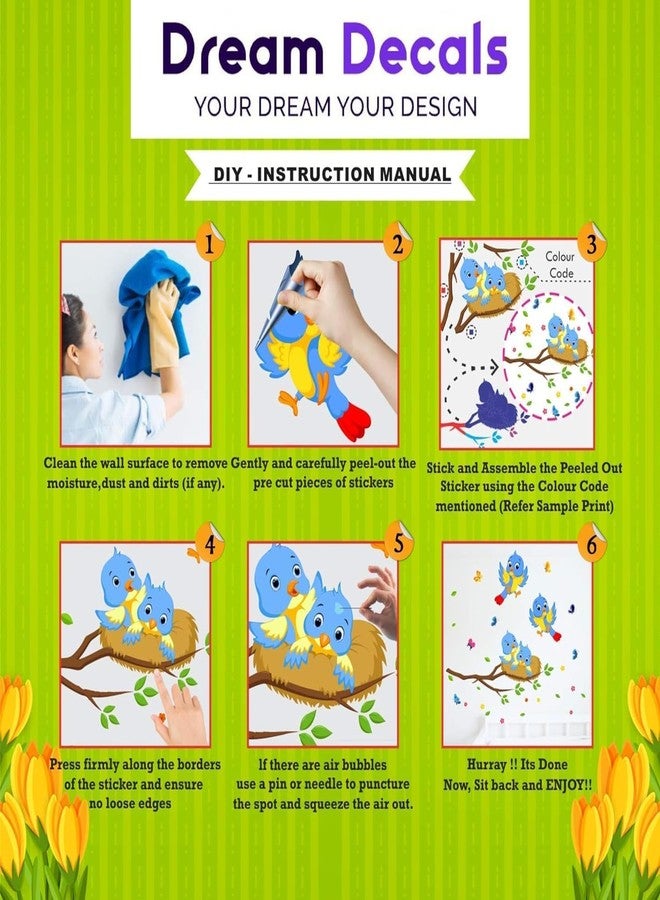 DREAM DECALS ملصقات جدارية لحيوانات الغابة، ملصقات جدارية لحيوانات السفاري (فيل، زرافة، أسد) لغرف الأطفال، غرف الأطفال، ديكور جدران غرف المعيشة - Image 5