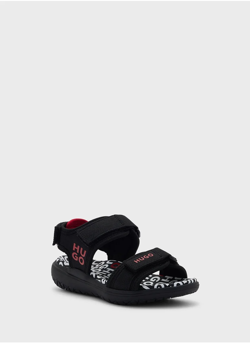 هوجو Kids Logo Velcro Sandals