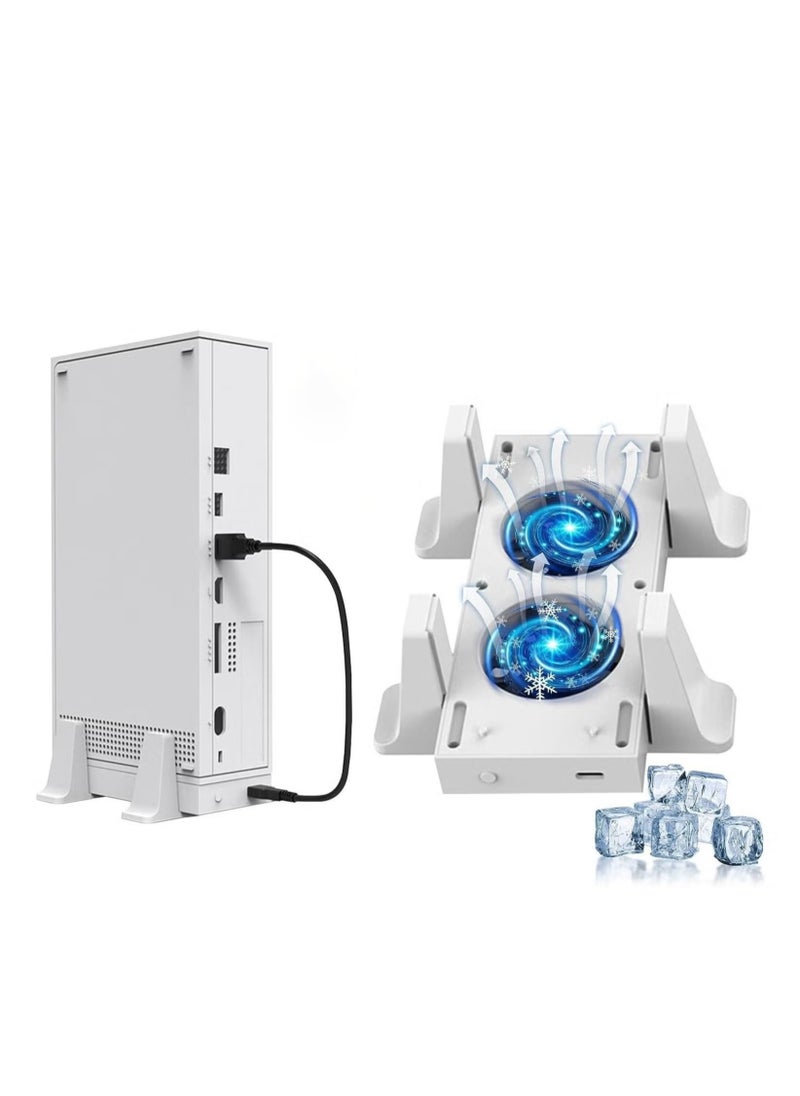 Ailily Cooling Fan Tower Stand for Xbox Series S Console, 3 Levels Adjustable Fan Speed, with Type-C Power In, USB Charging and Data Transfer Ports  - Image 4