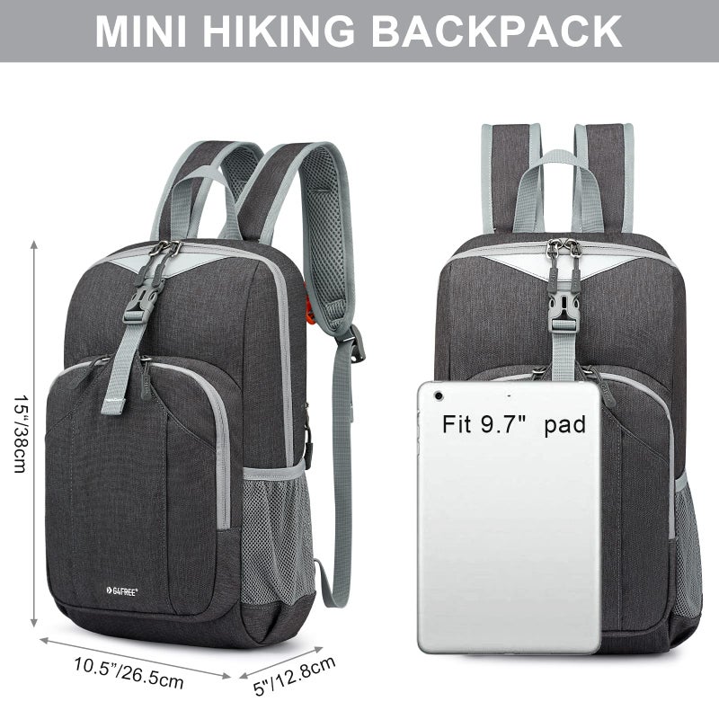 G4Free Mini 10L Hiking Daypack Small Hiking Backpack Cycling Compact Shoulder Backpack Outdoor for Men Women(Dark Grey) - Image 2