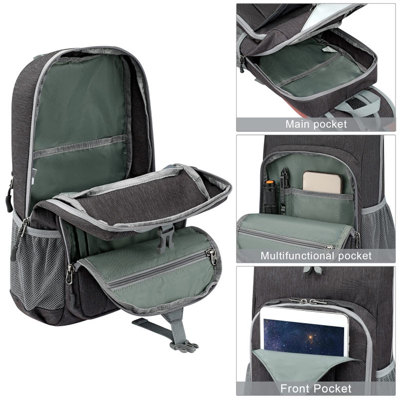 G4Free Mini 10L Hiking Daypack Small Hiking Backpack Cycling Compact Shoulder Backpack Outdoor for Men Women(Dark Grey) - Image 4