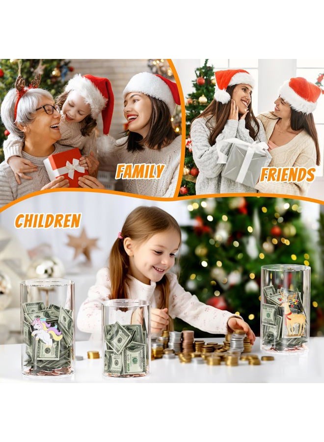 NIUBEE Clear Piggy Bank for Adults Kids, Acrylic Piggy Bank for Boys Girls to Saving Money Jar Cash Coin, Must Break to Open, Perfect Size 8" H x 5" Diameter(Medium) - Image 5