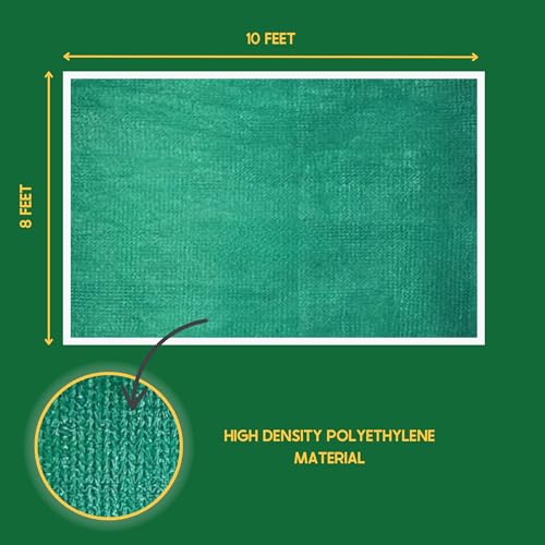 Zamia Green Shade Net | 8x10 ft | 75% UV Protection Agro Net for Balcony | Sun Protection for Garden Plants - Image 3