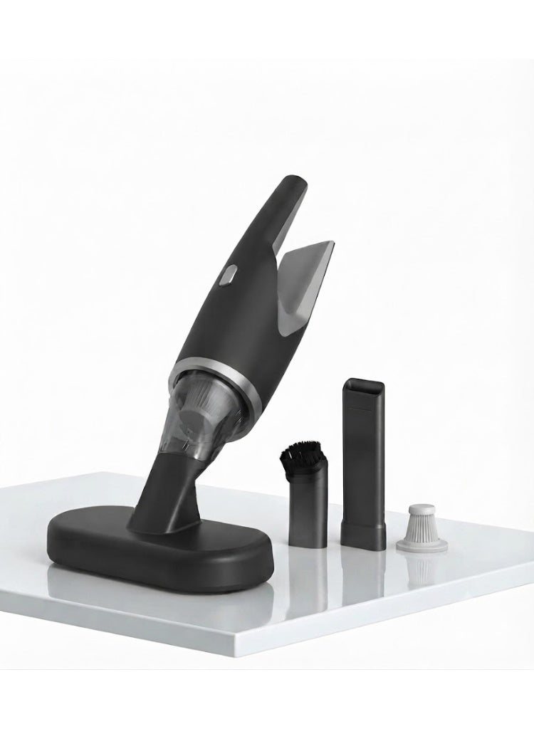 Portable cordless car vacuum cleaner with multiple attachments for thorough cleaning of upholstery, the dashboard, and hard-to-reach corners. - Image 1