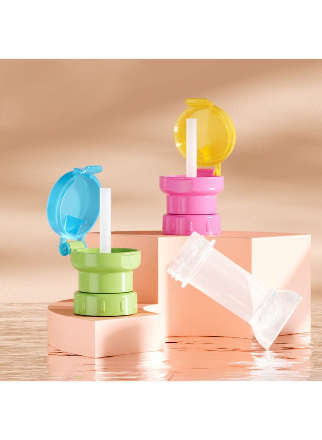 2023 Style Bottle Cap Converter Leak-proof Children's Drink Straw Cap Baby Anti-choking Sippy Cup-Color:Type 19 Kitten-Red-Specifications:1 - Image 5