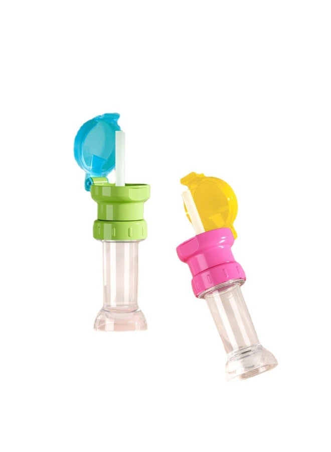 2023 Style Bottle Cap Converter Leak-proof Children's Drink Straw Cap Baby Anti-choking Sippy Cup-Color:Type 19 Kitten-Red-Specifications:1 - Image 2