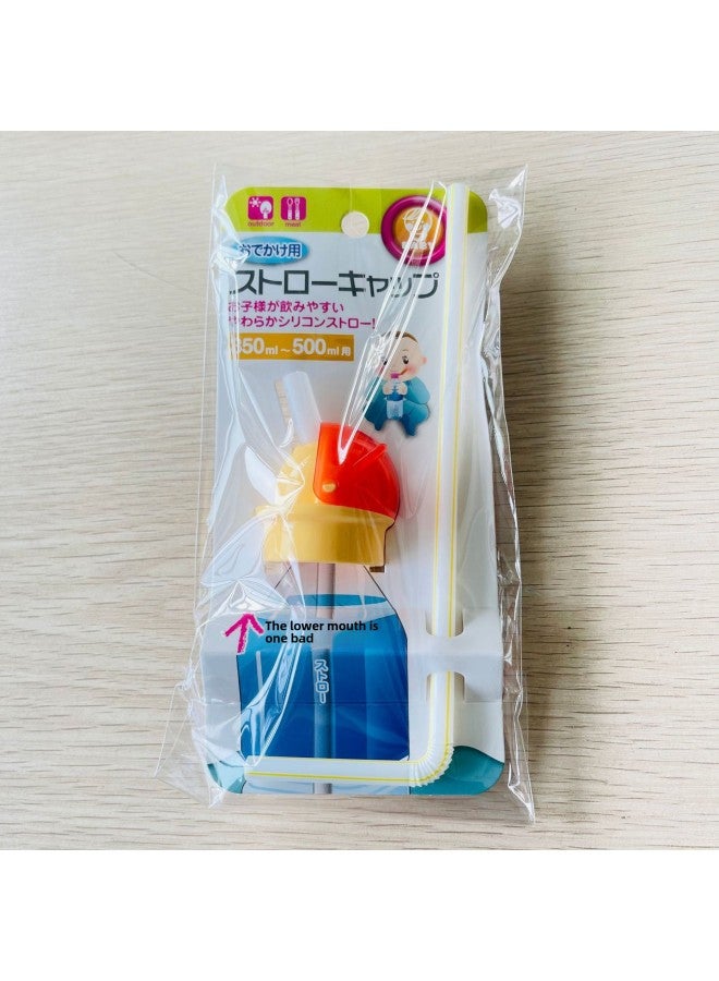 2023 Style Bottle Cap Converter Leak-proof Children's Drink Straw Cap Baby Anti-choking Sippy Cup-Color:Type 19 Kitten-Red-Specifications:1 - Image 1