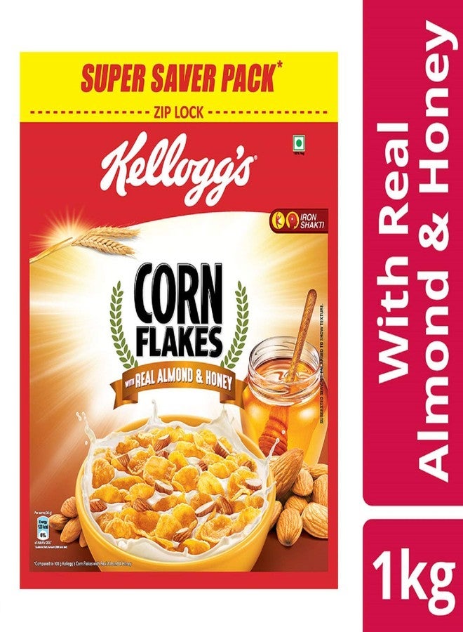 Kellogg's Combo, Kellogg's Corn Flakes Real Almond and Honey, 1 kg and Kellogg's Corn Flakes Real Almond and Honey, 650g - Image 3