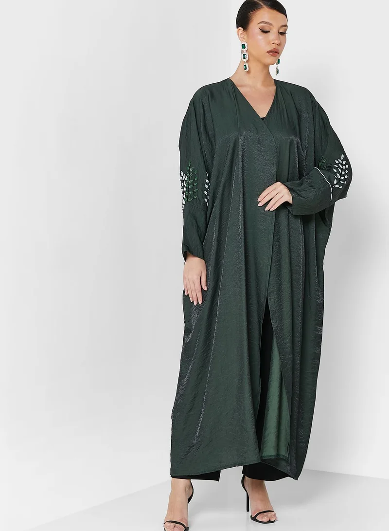 Khizana Embellished Detail Abaya With Sheila