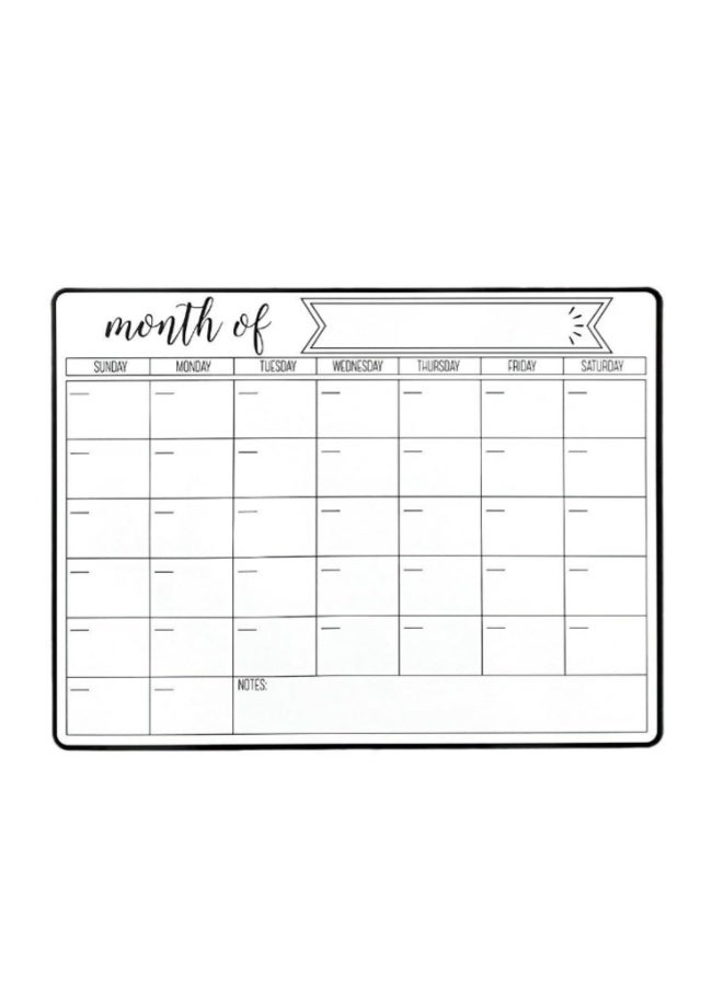 1PCS Magnetic Fridge Calendar Whiteboard with Strong Magnetic Backing Smooth Dry Erase Surface Monthly Weekly Planner Durable Table Calendar Blackboard Sticker Message Board 43 * 33cm - Image 2