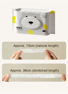 TAYRAN 100pcs Reusable Elastic Food Storage Covers, Plastic Bowl Covers with Elastic Edging, Elastic Food Storage Covers, Elastic Canning Lids, BPA Free, Food Grade  - Image 3