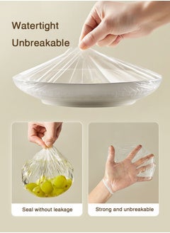 TAYRAN 100pcs Reusable Elastic Food Storage Covers, Plastic Bowl Covers with Elastic Edging, Elastic Food Storage Covers, Elastic Canning Lids, BPA Free, Food Grade  - Image 4