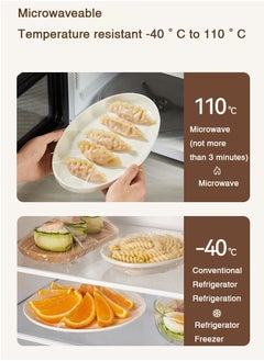 TAYRAN 100pcs Reusable Elastic Food Storage Covers, Plastic Bowl Covers with Elastic Edging, Elastic Food Storage Covers, Elastic Canning Lids, BPA Free, Food Grade  - Image 5