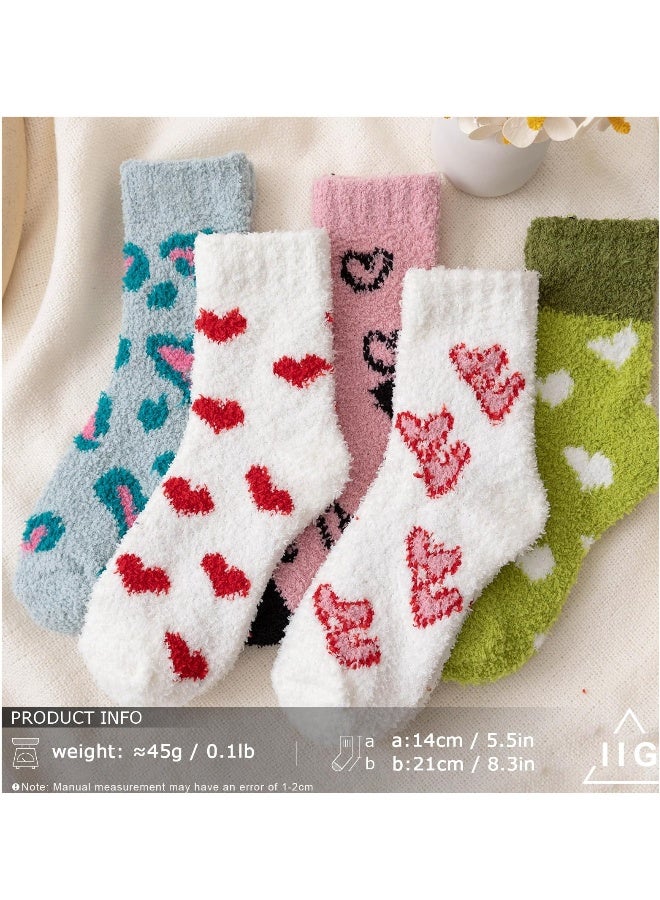 Non-shedding Womens Super Soft Fuzzy Socks Winter Colorful Home Slipper Socks Cute Fluffy Sleeping Gift - Image 1