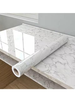 FEELING MALL Shinegreen Marble High Gloss Vinyl Self Adhesive Waterproof Wallpaper Furniture Film Interior Film Contact Paper For Walls Table Topfurniture Almirah Doors And Other Diy 200Cm X 60Cm  - Image 1