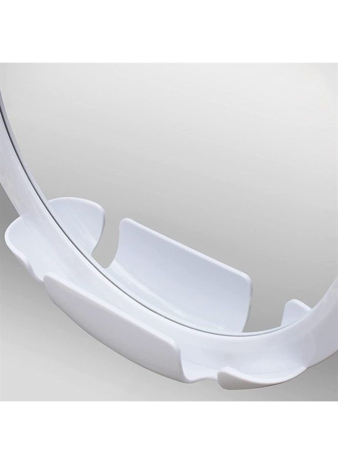 Mirrorvana Fogless Shower Mirror for Shaving with Razor Holder, Upgraded 360° Swivel Suction and Anti Fog Shatterproof Surface (White)  - Image 3