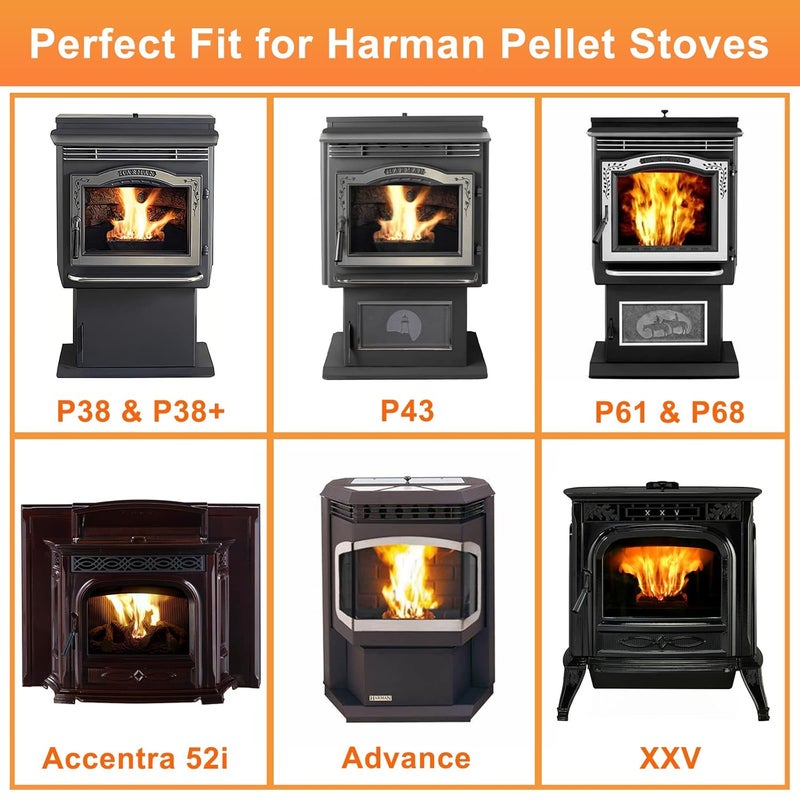 Criditpid Replacement 3-21-08639 Combustion Blower Motor for Harman P68, P43, P61, P61A, Accentra 52i, Advance, P38 Pellet Stoves, with 3-20-502221 Double Paddle Fan Blade. - Image 2