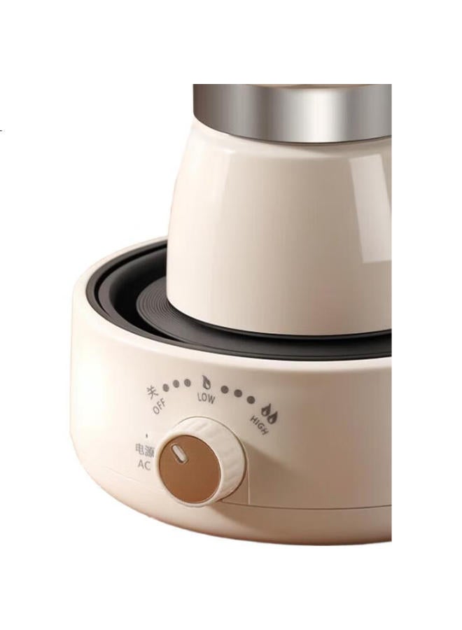 Cliton Mini Moka Pot Electric Heater Electric Ceramic Cooker Coffee And Tea Maker Surround Stove Tea Stove Heating Stove Round Edge Rice White - Image 3