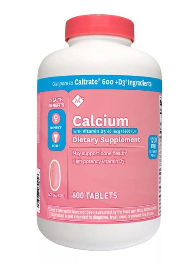 Members Mark Member's Mark Calcium 600mg with vitamin D-3 600Tablets  - Image 1