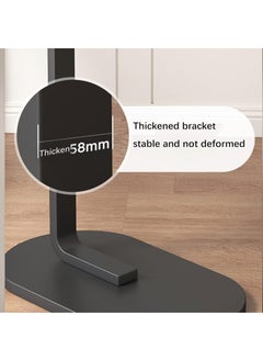 MileMelo Wooden Oval Coffee Table C Shape Small Side Table With Metal Base, Modern Sofa Side Snack Table Walnut Color End Table  - Image 5