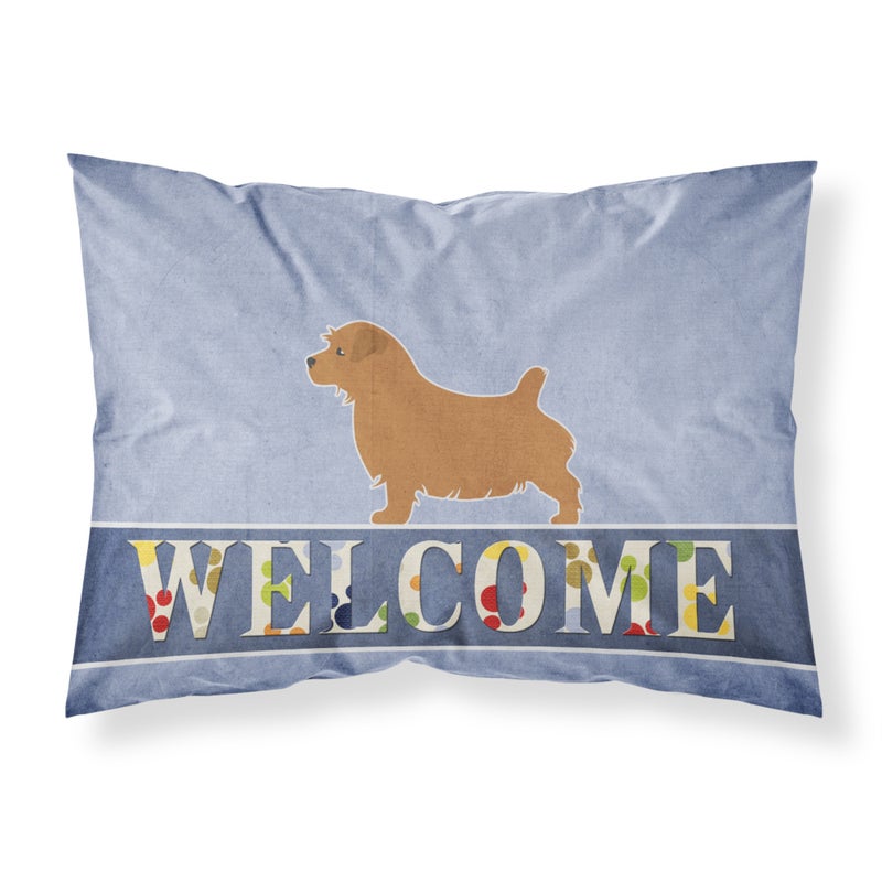 ""Caroline's Treasures Welcome Norfolk Terrier Pillowcase  Standard""