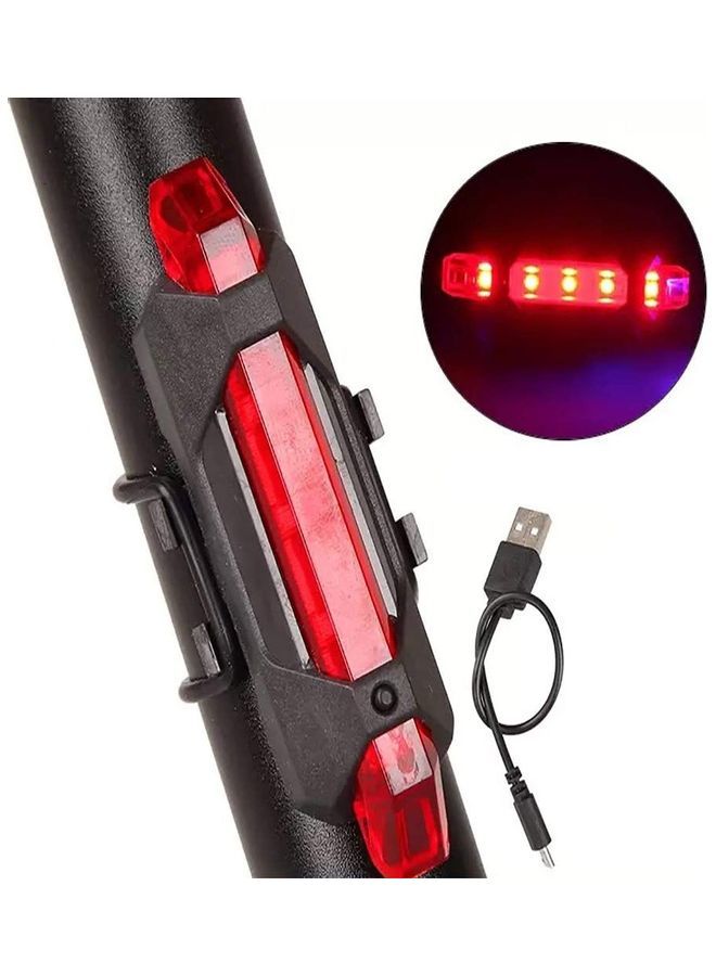 NIBEMINENT Portable USB Rechargeable Bicycle Laser Projector Rear Tail Light  - Image 3