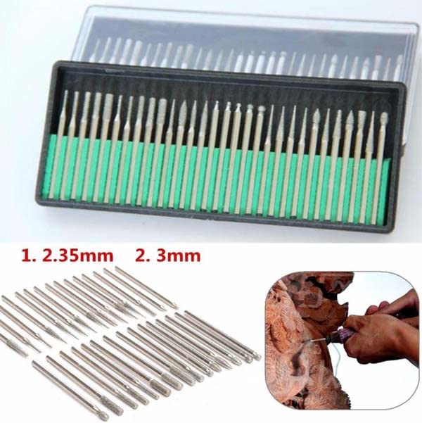 30pcs Diamond Burr Bits Drill Kit For Engraving Carving Rotary Tool Set  - Image 5