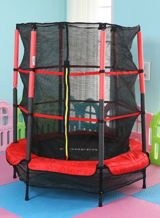 Round Trampoline With Safety Enclosure Net 55 x 63inch - Image 2