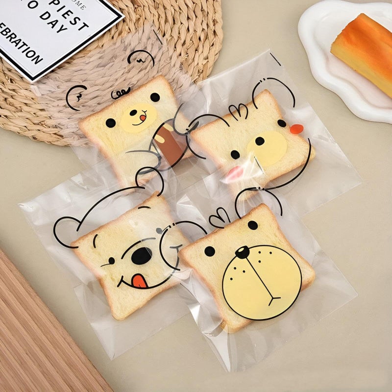 Food Pouches - Safe hygienic resealable bags medium 18x15cm ideal for packing school or office sandwiches, snacks, popcorn, fruits, cakes and daily meal storage pack of 30 pcs - Image 2